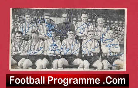 Sheffield Wednesday Football Club Multi SIGNED 1955 1956