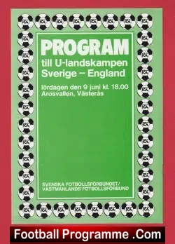 Sweden v England 1980s – Under 21