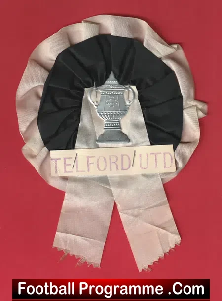 Telford United Old Football Rosette Trophy Cup Final 1970