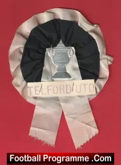 Telford United Old Football Rosette Trophy Cup Final 1970