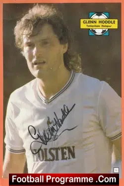 Tottenham Hotspur Glenn Hoddle Autograph Signed Picture 1980s