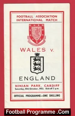 Wales v England 1953 – Ninian Park 1950s