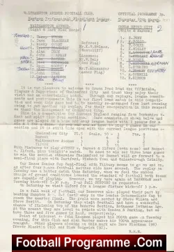 Walthamstow Avenue v Chelmsford City 1977 – Eastern League