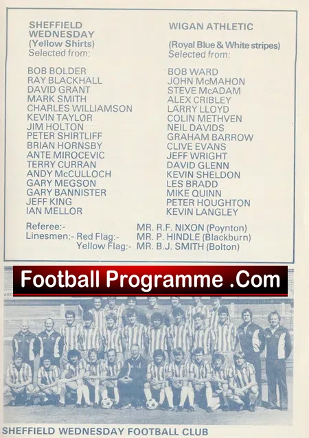 Wigan Athletic v Liverpool 1981 - Friendly + Walsall Sheffield W
