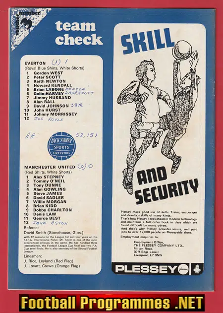 Everton v Manchester United 1971