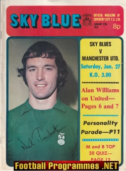 Coventry City v Manchester United 1973 – Man Utd