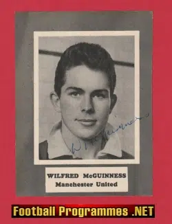Manchester United Wilf McGuinness Autograph Man Utd Busby Babes
