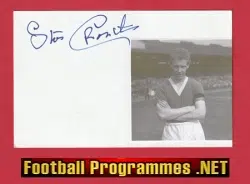 Manchester United Stan Crowther Autograph Man Utd 1958