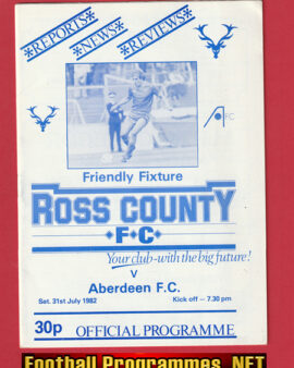 Ross County v Aberdeen 1982 – Manger was Sir Alex Ferguson