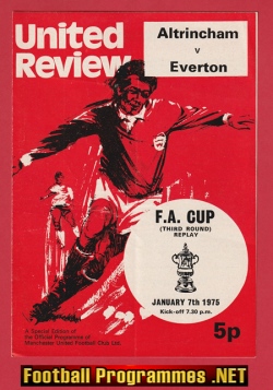 Everton vAltrincham 1975 – FA Cup Replay at Old Trafford