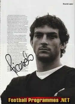 Manchester United Ricardo Lopez Autograph Signed Picture Goalie