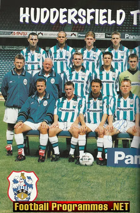 Huddersfield Town Football Club Multi Autographed SIGNED 1998