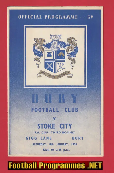 Bury v Stoke City 1955 - FA Cup 1950s