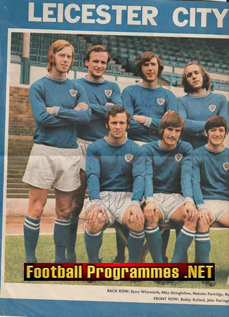 Leicester City Football Club 1971 - Multi Autographed SIGNED