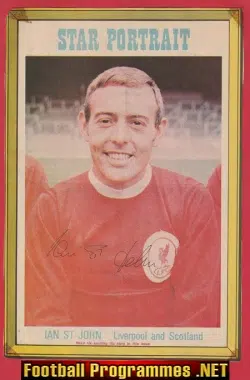 Liverpool Ian St John 1968 - Autographed SIGNED