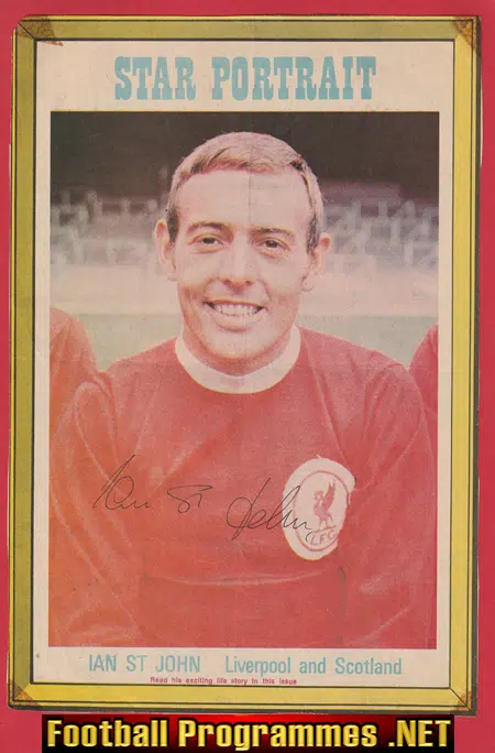 Liverpool Ian St John 1968 - Autographed SIGNED