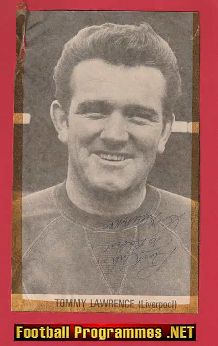Liverpool Tommy Lawrence 1960s - Autographed SIGNED