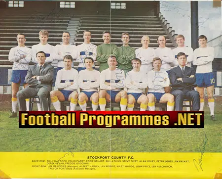 Stockport County Football Club 1970 - Multi Autographed SIGNED