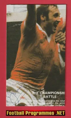Manchester United Jimmy Grenhoff Autograph 1970's Man Utd