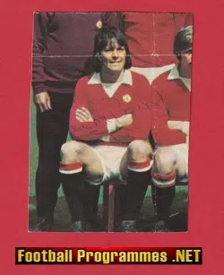 Manchester United Stuart Pearson Autograph 1970's Man Utd