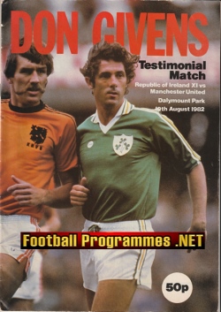 Don Givens Testimonial Benefit Match Manchester United 1982