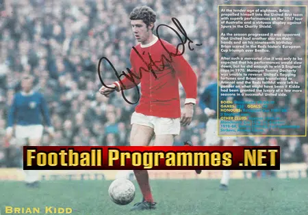 Manchester United Brian Kidd Signed Magazine Picture Man Utd