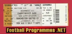 Liverpool v Manchester United 2014 - Ticket USA America