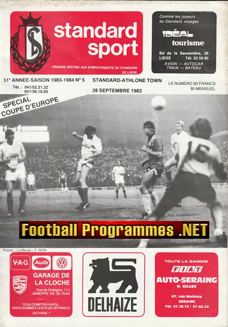 Standard Liege v Athlone Town 1983 – Belgium