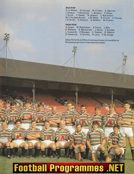 Leicester Rugby Club World Tour Brochure Programme 1987 SIGNED