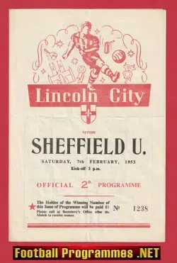 Lincoln City v Sheffield United 1953 – 1950s