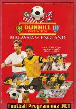 Malaysia v England 1991 - Merdeka Kuala Lumpur Multi SIGNED