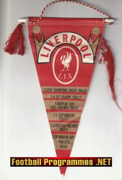 Liverpool Football Pennant 1960s – 65/66