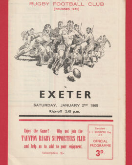 Taunton Rugby v Exeter 1965