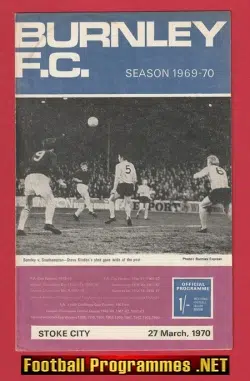 Burnley v Stoke City 1970