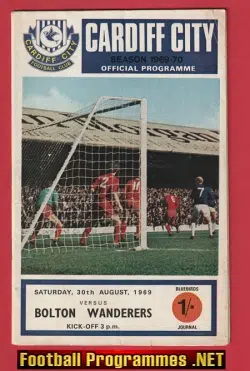 Cardiff City v Bolton Wanderers 1969