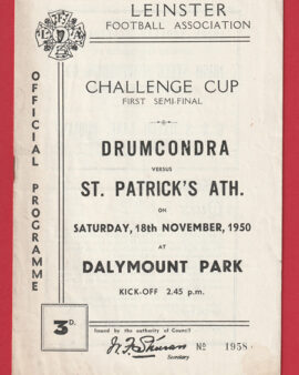 Dundalk v St Patricks Athletic 1950 – Dalymount Park Ireland