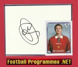 Manchester United Ole Gunnar Solskjar Autograph Signed Man Utd