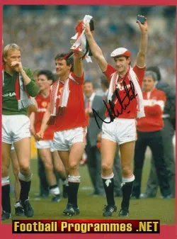Manchester United Norman Whiteside Autograph Signed Man Utd