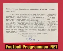Poole Speedway Ken Middleditch Autograph Signed Letter
