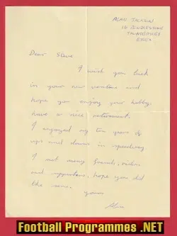 Hackney Speedway Alan Jackson Autograph Signed Letter