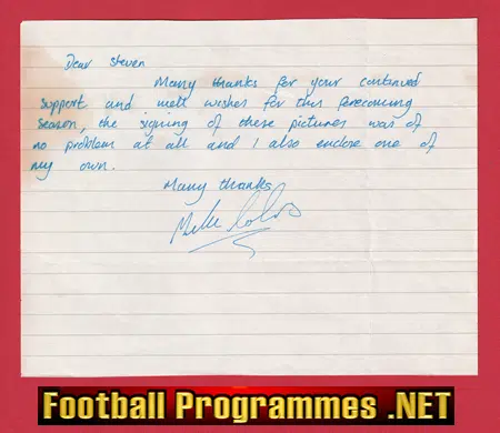 Edinburgh Speedway Michael Coles Autograph Signed Letter