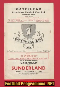 Gateshead v Sunderland 1962 - Northern League