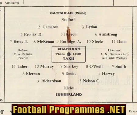 Gateshead v Sunderland 1962 - Northern League