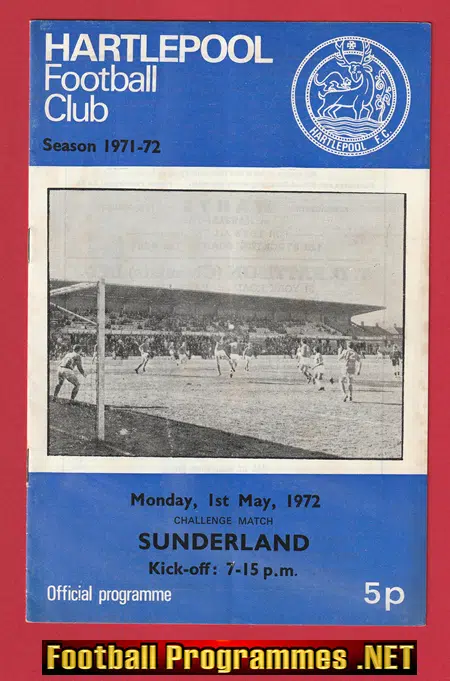Hartlepool United v Sunderland 1972 – Challlenge Match 1970s