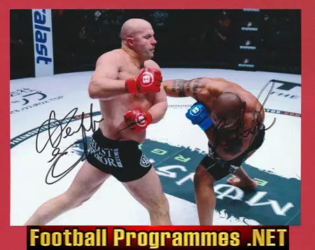 Boxing Fedor Emelianenko + Quinton Jackson Autograph Signed