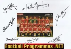Manchester United Football Club Multi Signed Picture 1980s