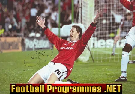 Manchester United Ole Gunnar Solskaer Autograph Signed Picture