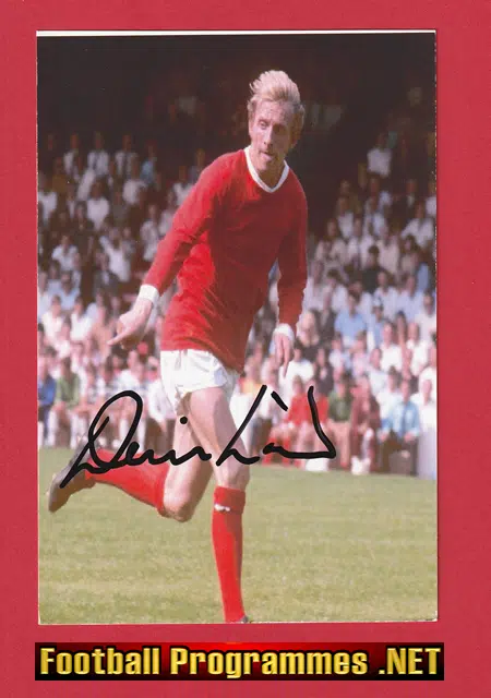 Manchester United Denis Law Autograph Signed Picture Photograph