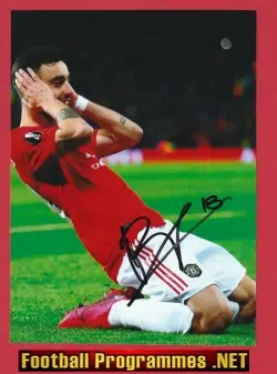 Manchester United Bruno Fernandes Autograph Signed Picture