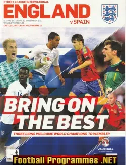 England v Spain 2011 - Multi Signed Autographed